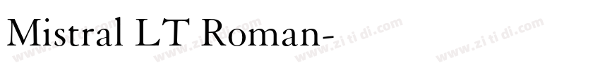 Mistral LT Roman字体转换